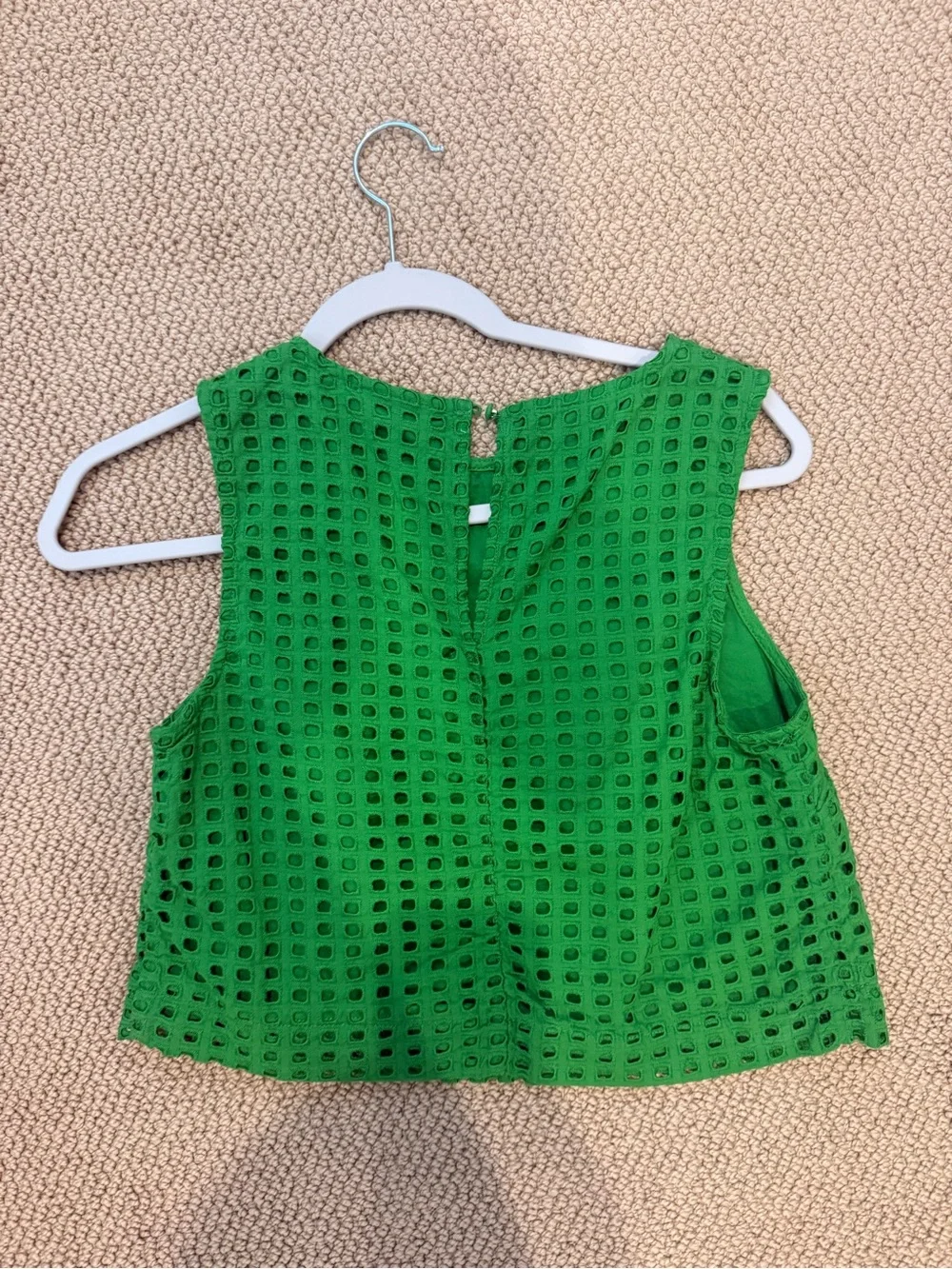 kate spade Green Eyelet Sleeveless Crop Top